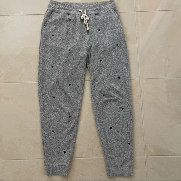 Rails Oakland Sweatpant Melange Grey Black Hearts Jogger Large - Picture 4 of 12
